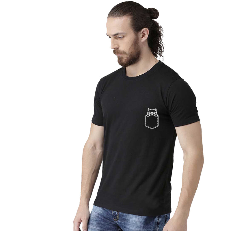 Cat Printed Men T-Shirt