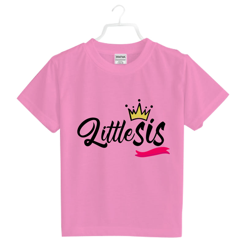 Little Sis Printed Girls T-Shirt