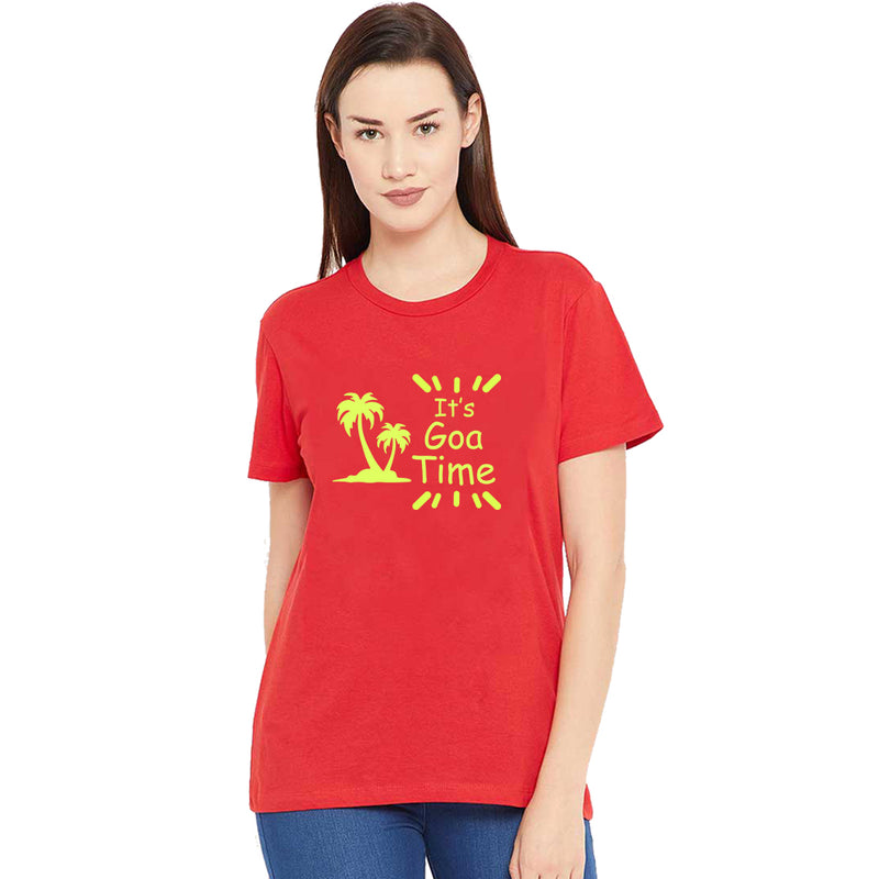 Its Goa Time Printed Women T-Shirt