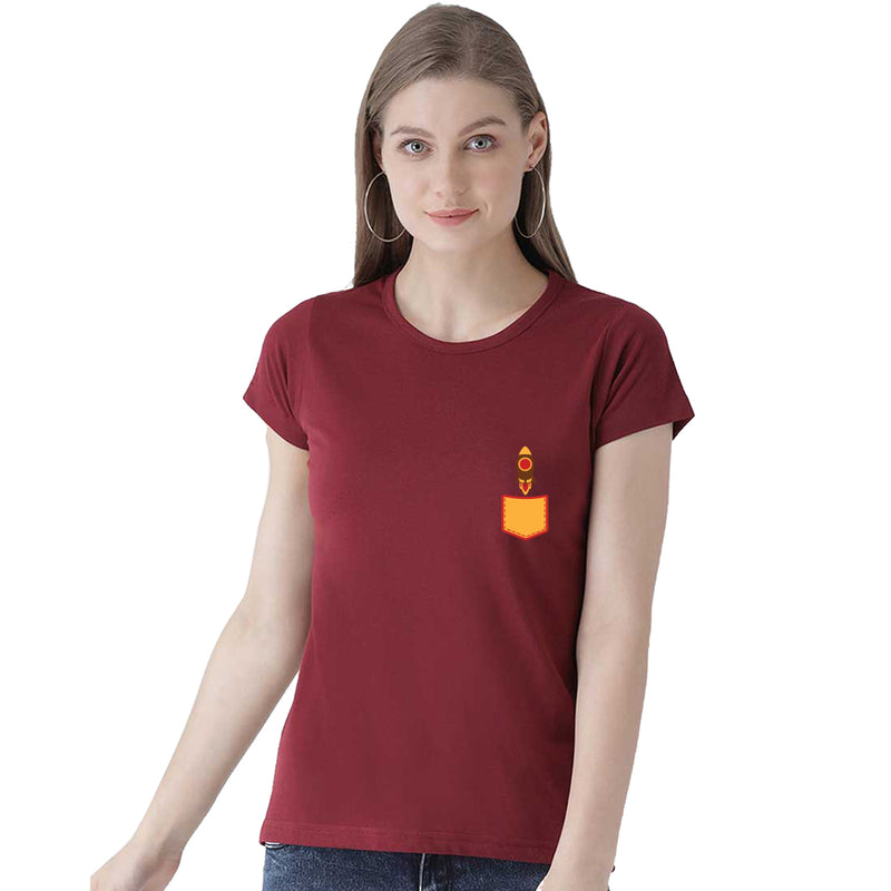Pocket Rocket Printed Women T-Shirt