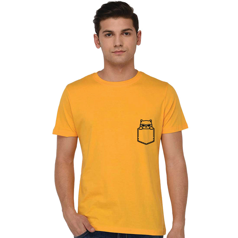 Cat Printed Men T-Shirt