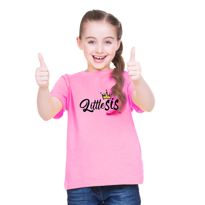 Little Sis Printed Girls T-Shirt