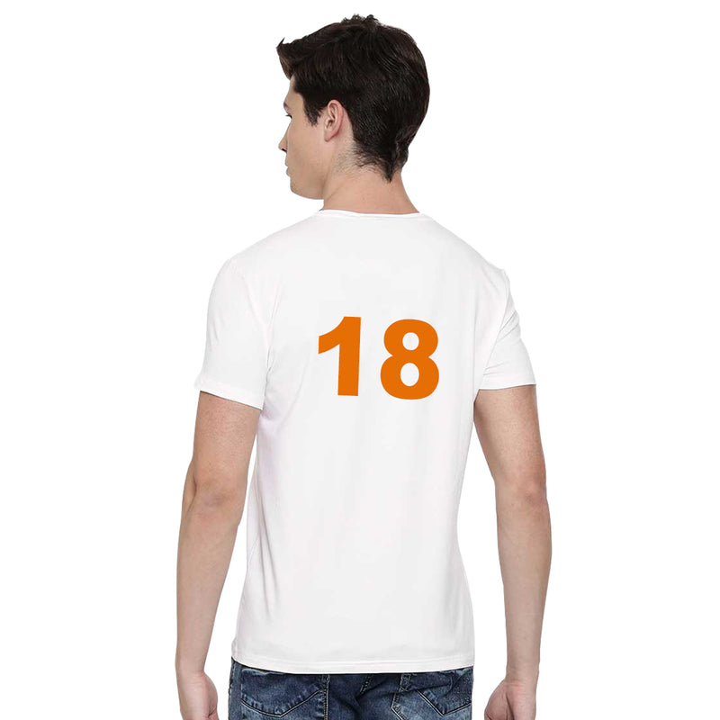 India & Jersey Number Printed Men T-Shirt