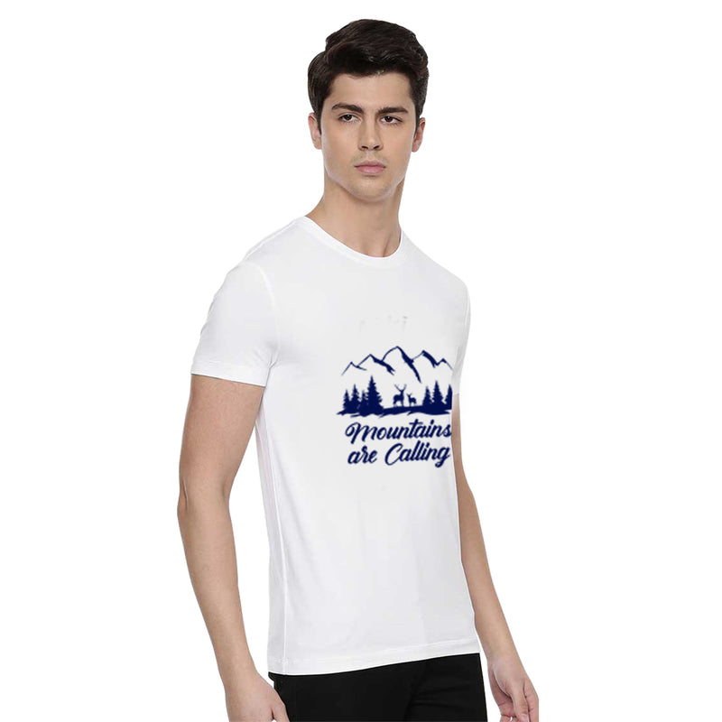 Mountains Are Calling Printed Men T-Shirt