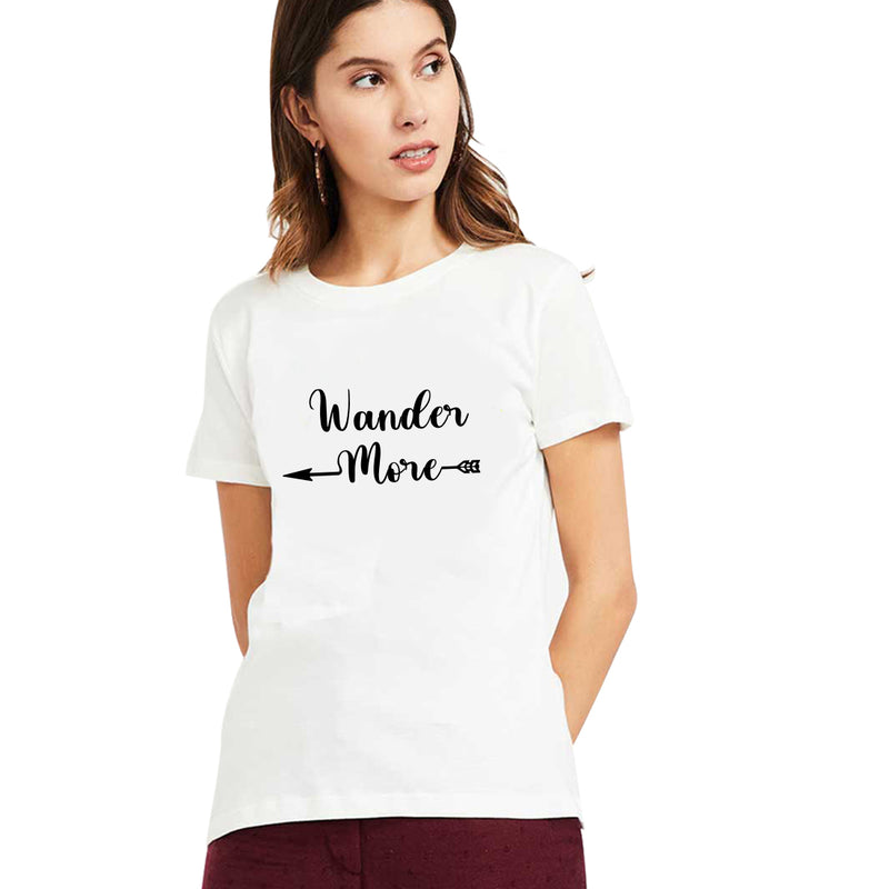 Wander More Printed Women T-Shirt