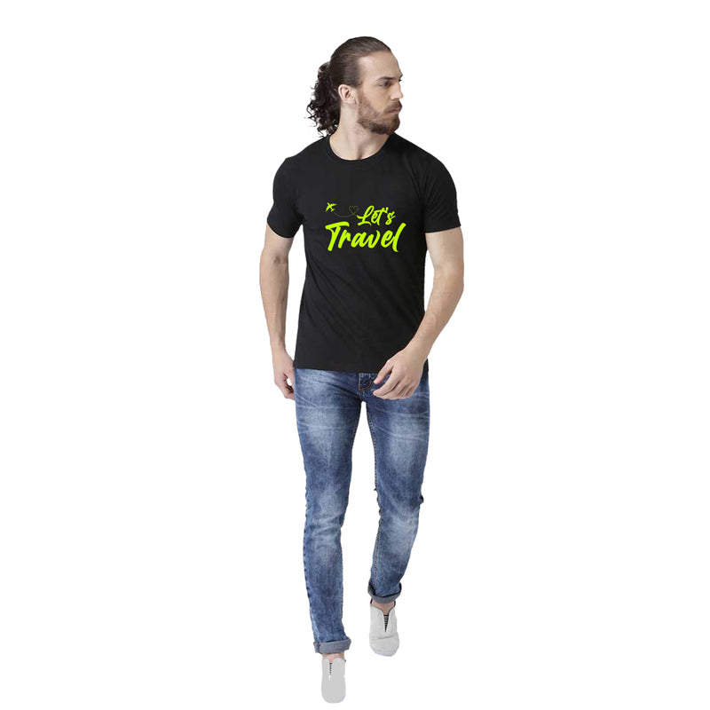 Let's Travel Printed Men T-Shirt