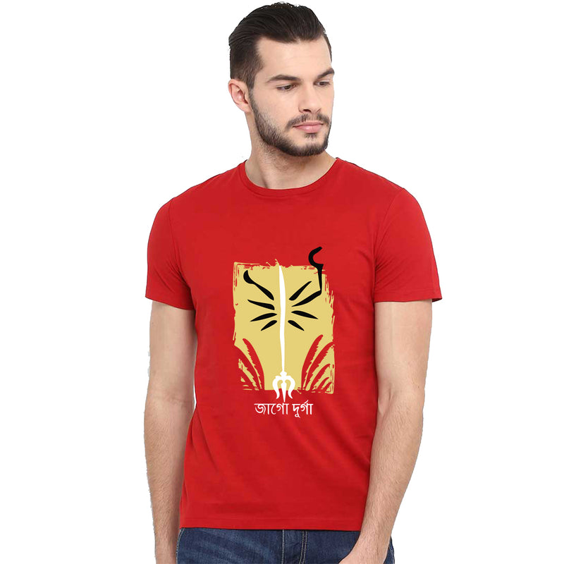 Jago Durga Printed Men T-Shirt