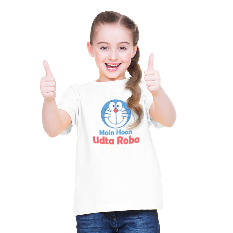 Main Hoon Udta Robo Printed Girls T-Shirt