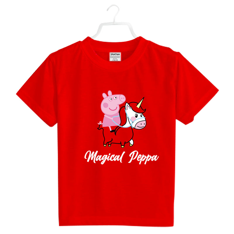 Magical Peppa Printed Girls T-Shirt