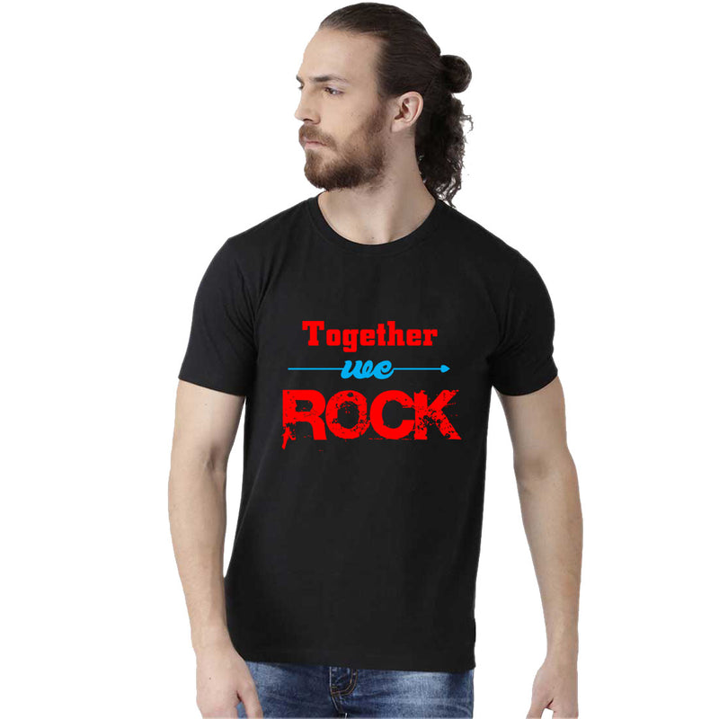 Together We Rock Printed Men T-Shirt