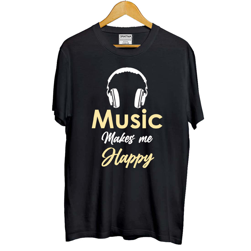 Music Makes Me Printed Women T-Shirt