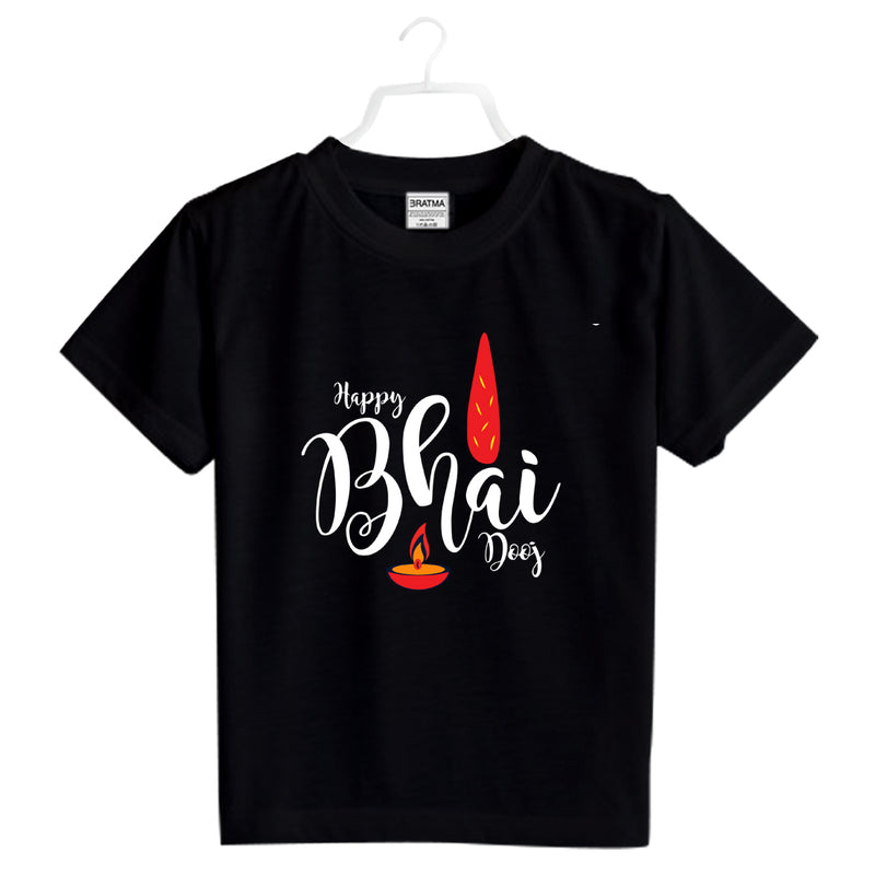 Happy Bhaidooj Printed Girls T-Shirt