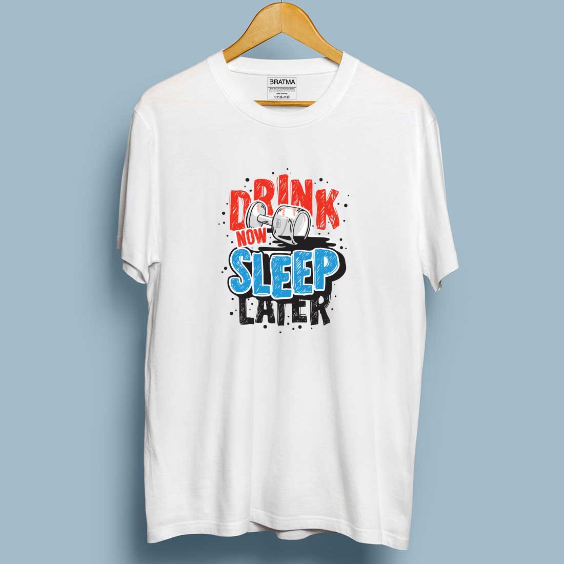 Drink Now Sleep Later White Men T-Shirt
