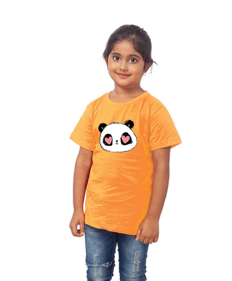 Panda Eye Half Sleeves T-Shirt For Kids