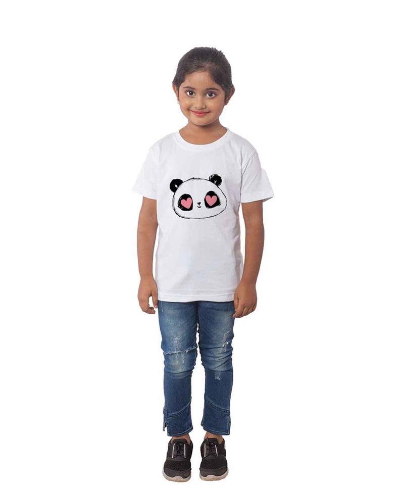 Panda Eye Half Sleeves T-Shirt For Kids