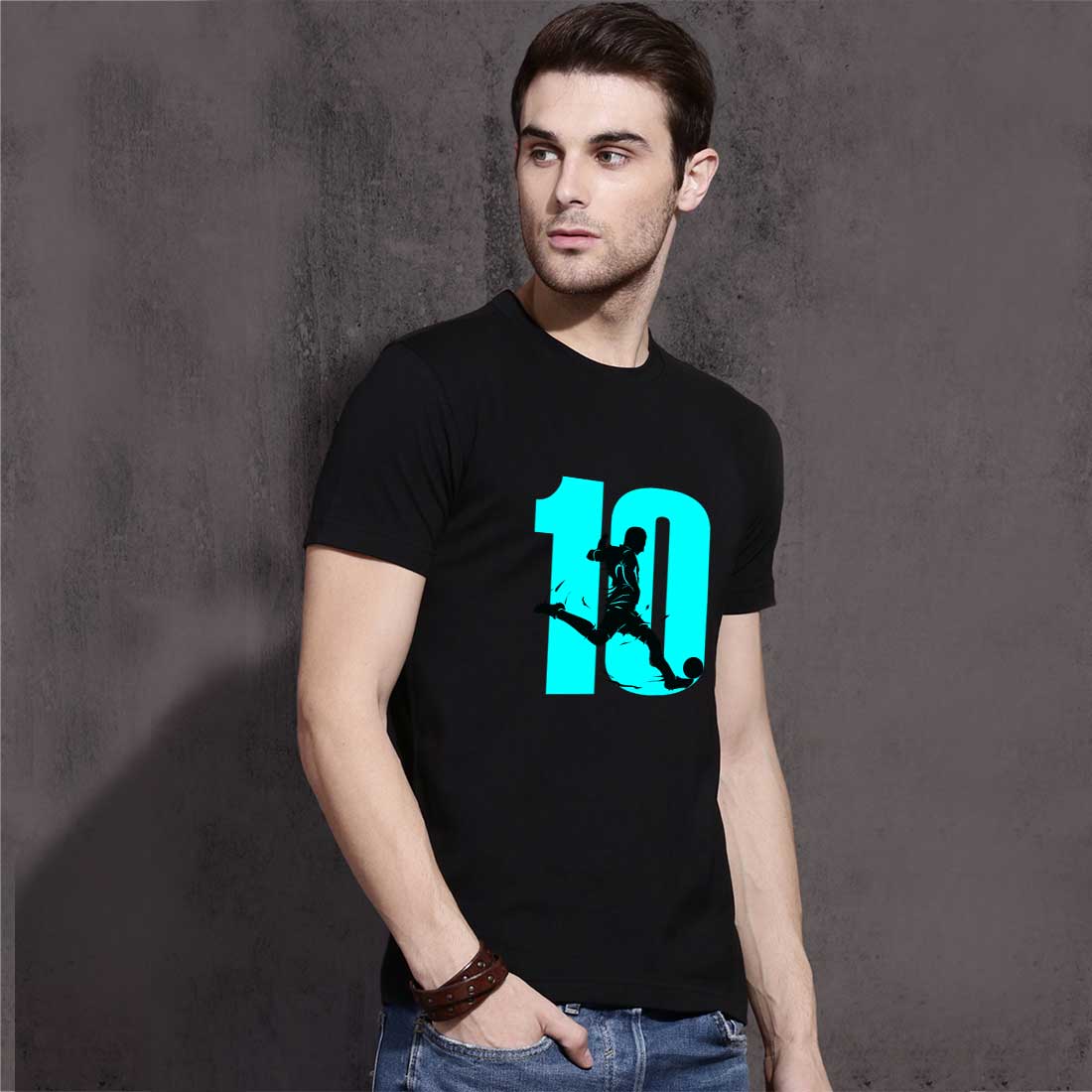 LM10 Black Men T-Shirt