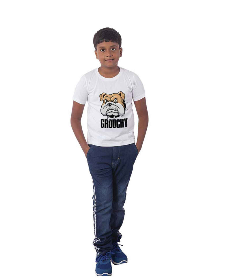 Grouchy Half Sleeves T-Shirt For Kids