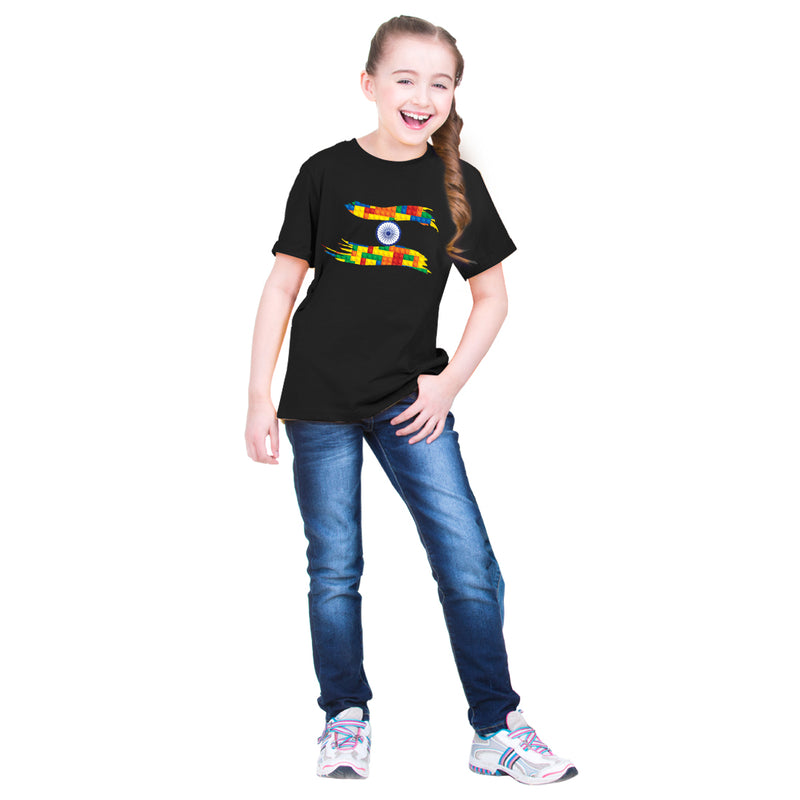 Lego Flag Printed Girls T-Shirt
