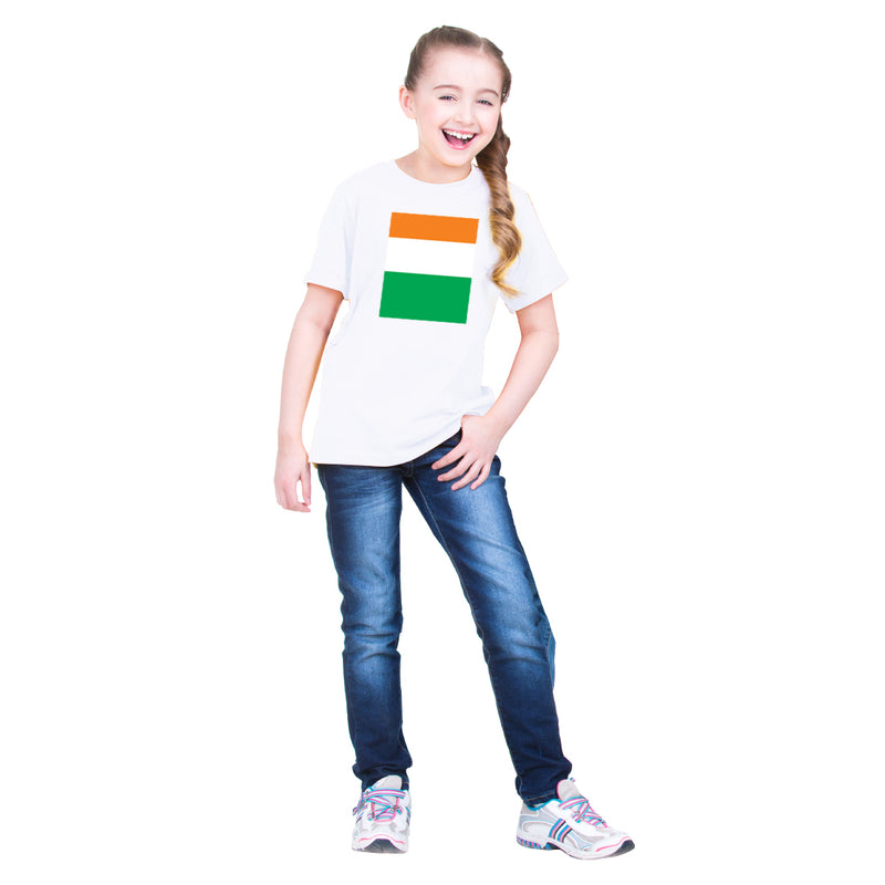 India Flag Printed Girls T-Shirt