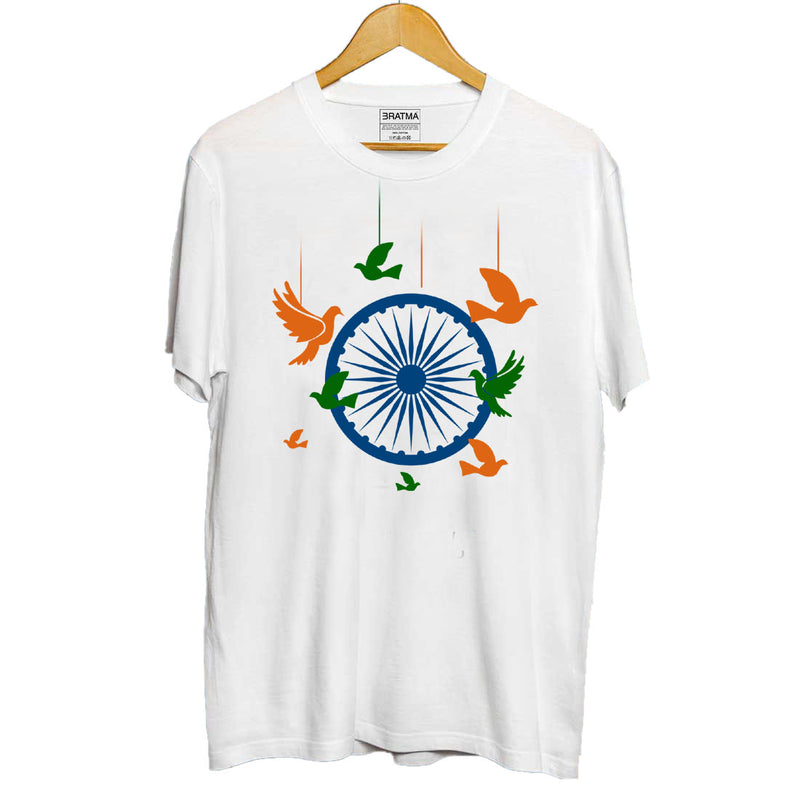 Flag Chakra Printed Girls T-Shirt