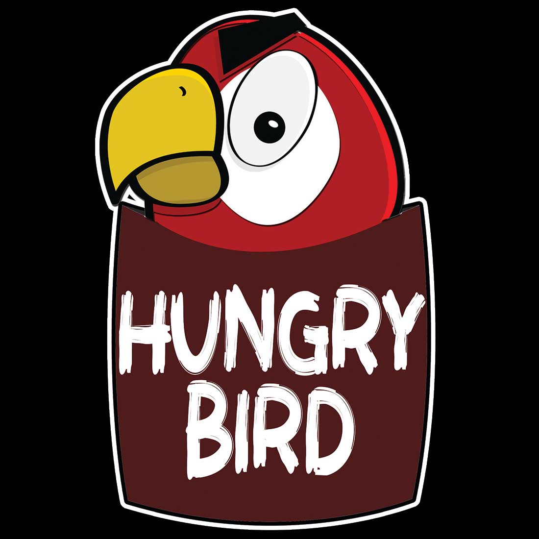 Hungry Bird Black Men T-Shirt