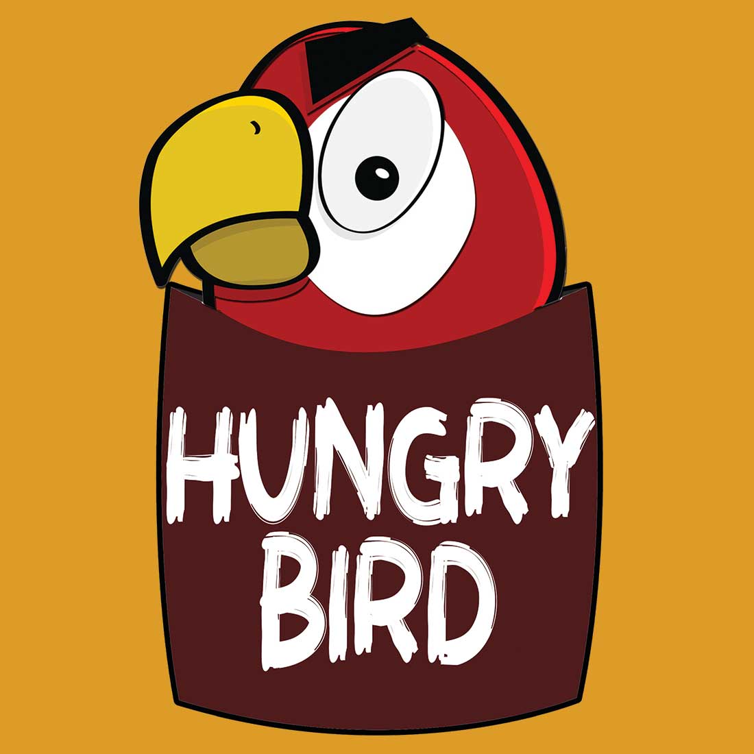 Hungry Bird  Mustrad Men T-Shirt