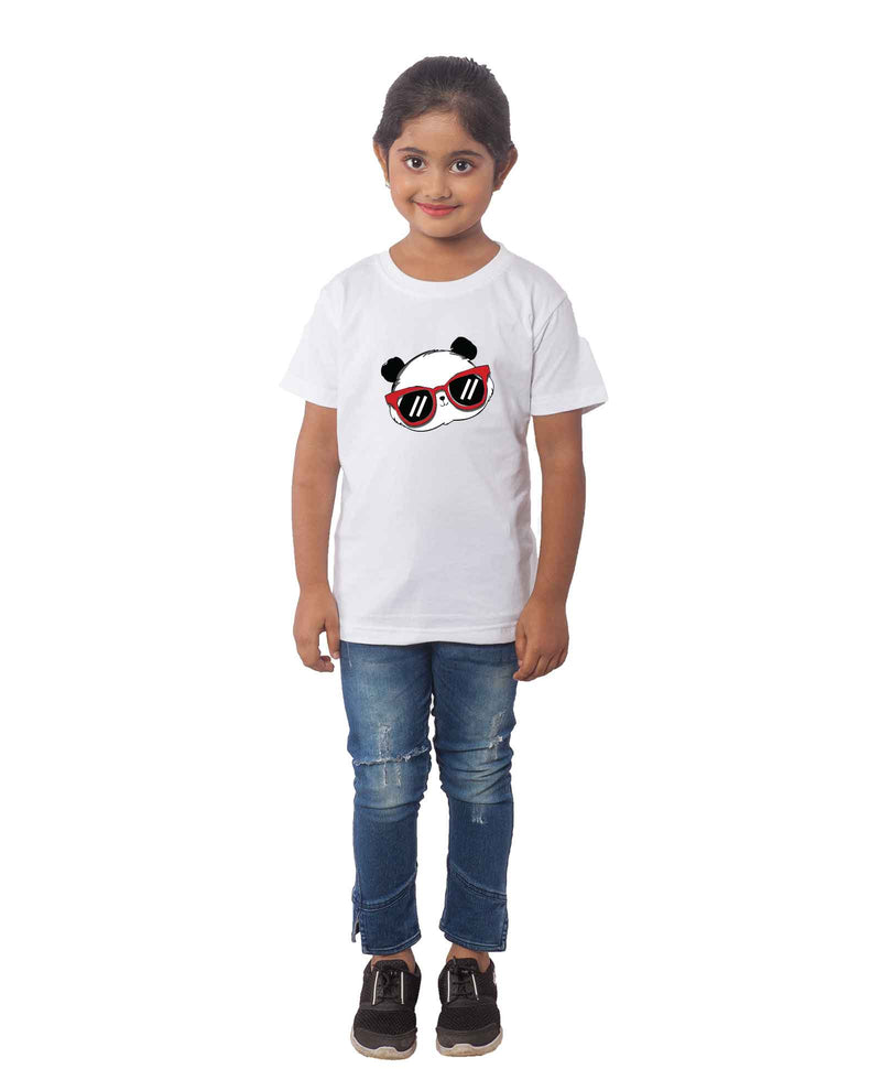 Panda Glass Half Sleeve T-shirt For Kids
