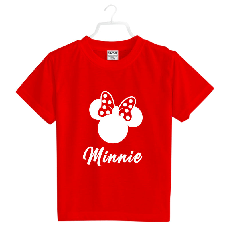 Minnie printed Girls Half Sleeves T-Shirt