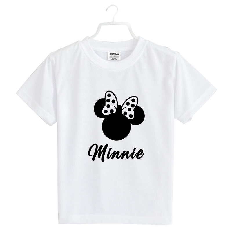 Minnie printed Girls Half Sleeves T-Shirt