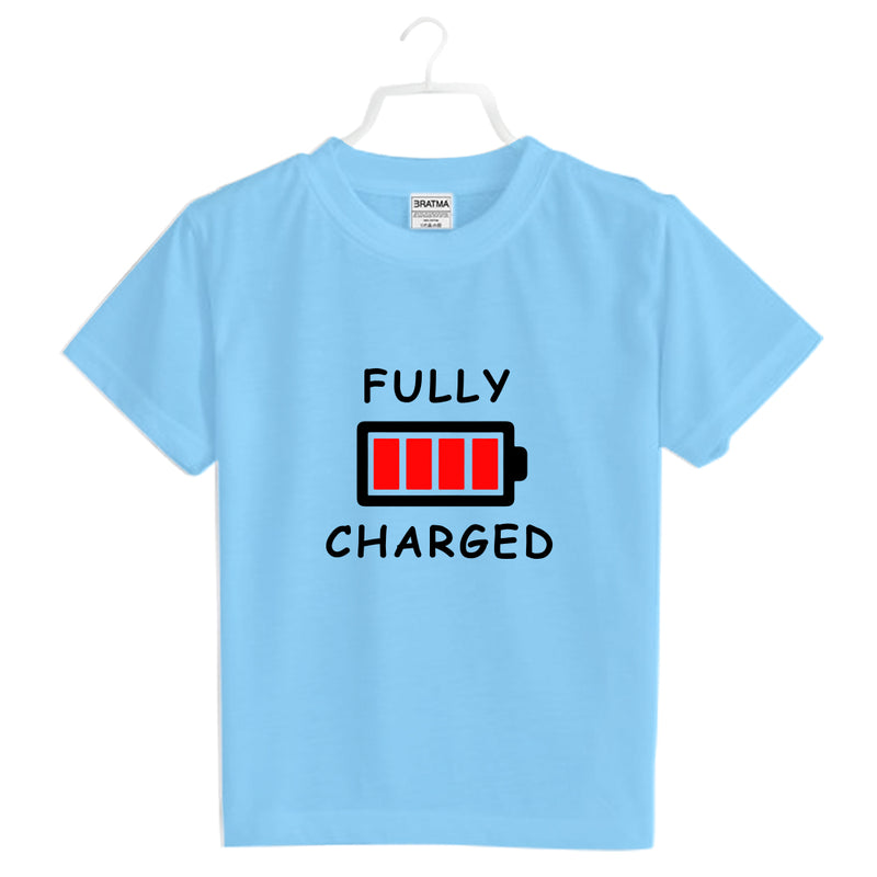 Fully Charged printed T-Shirts and Plain Shorts for Boys  - Multicolor