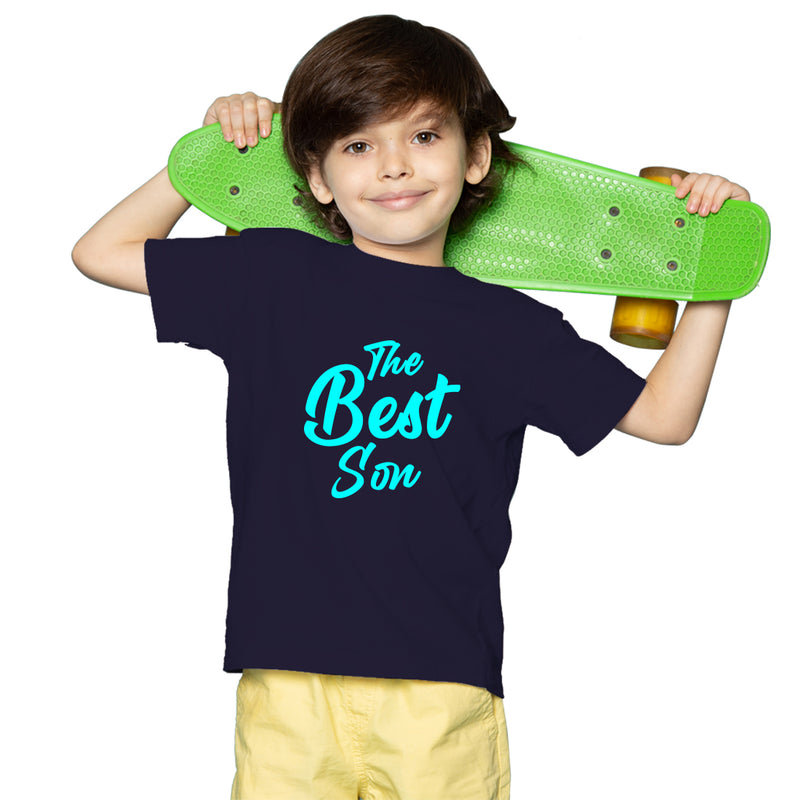 The Best Son printed T-Shirts and Plain Shorts for Boys  - Multicolor