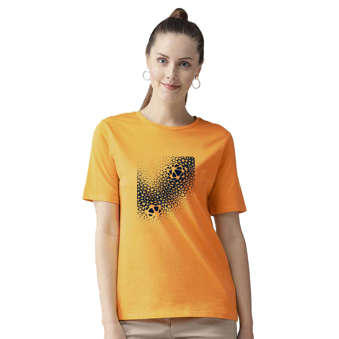 Printed T-Shirts Hoodies For Men & Women #Color_Mustard