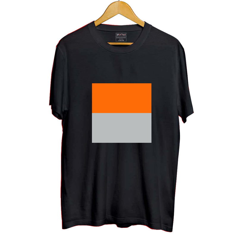 Two Color Pattern Printed Men T-Shirt