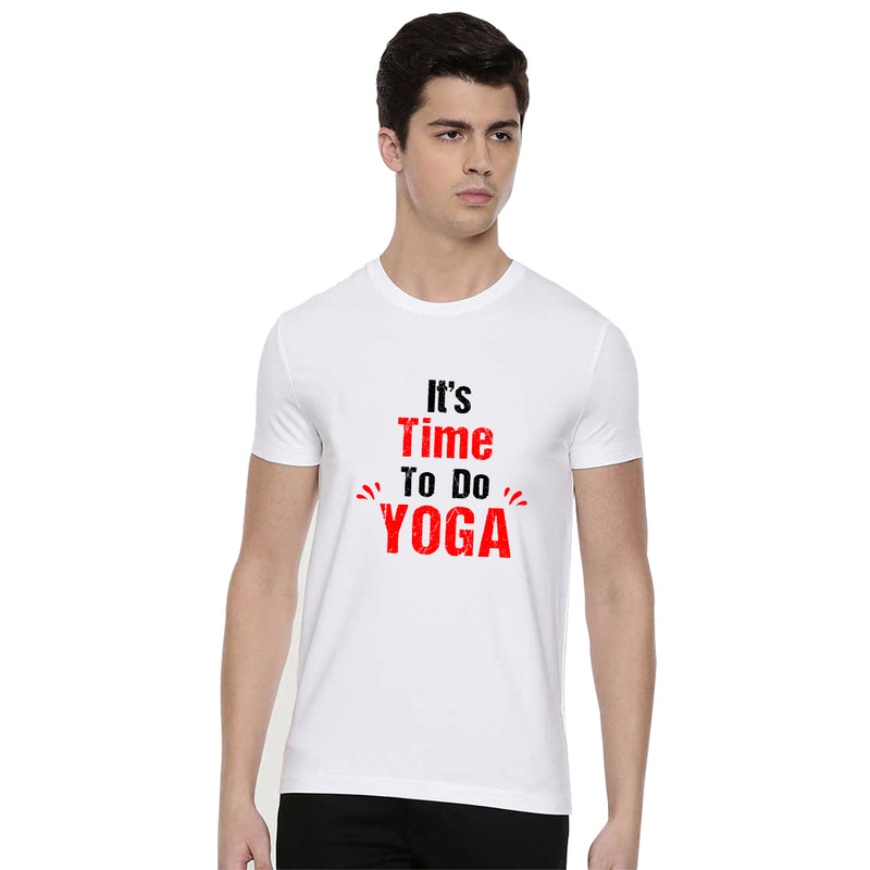 It's Time to do Yoga Printed Men T-Shirt