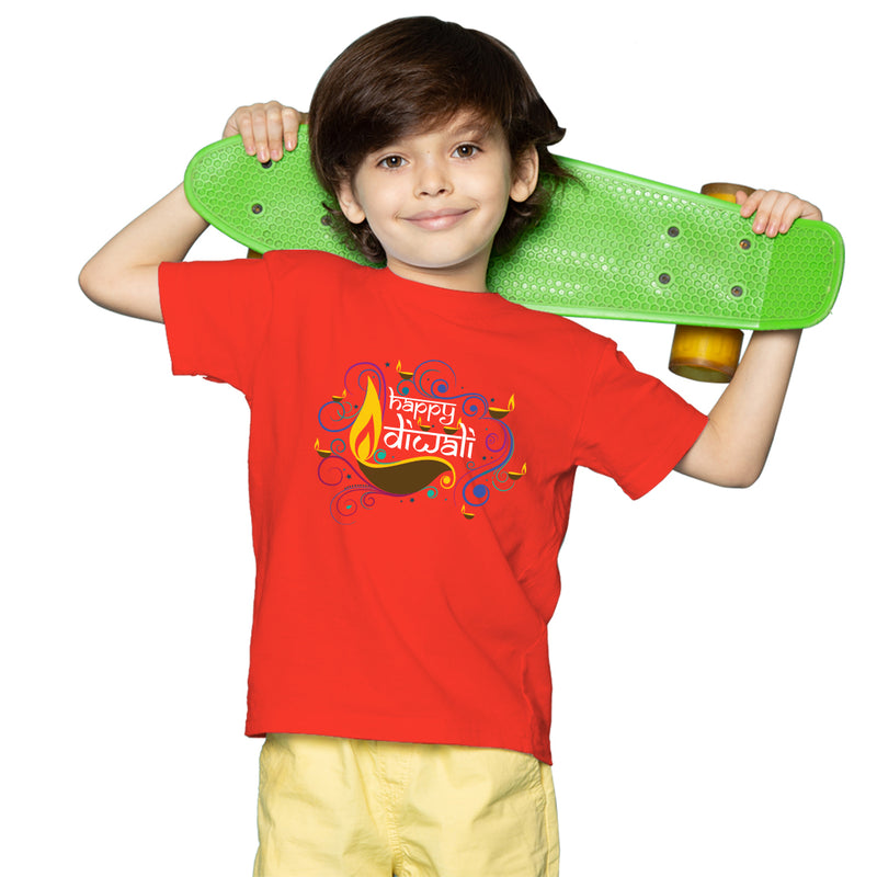Gappy Diwali Printed Boys T-Shirt