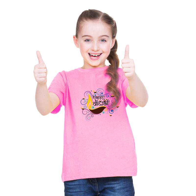 Gappy Diwali Printed Girls T-Shirt