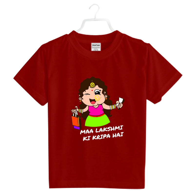 Laxmi Ki Kripa Printed Girls T-Shirt