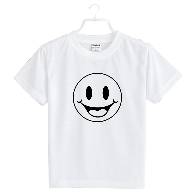 Cute Smile Printed Girls T-Shirt
