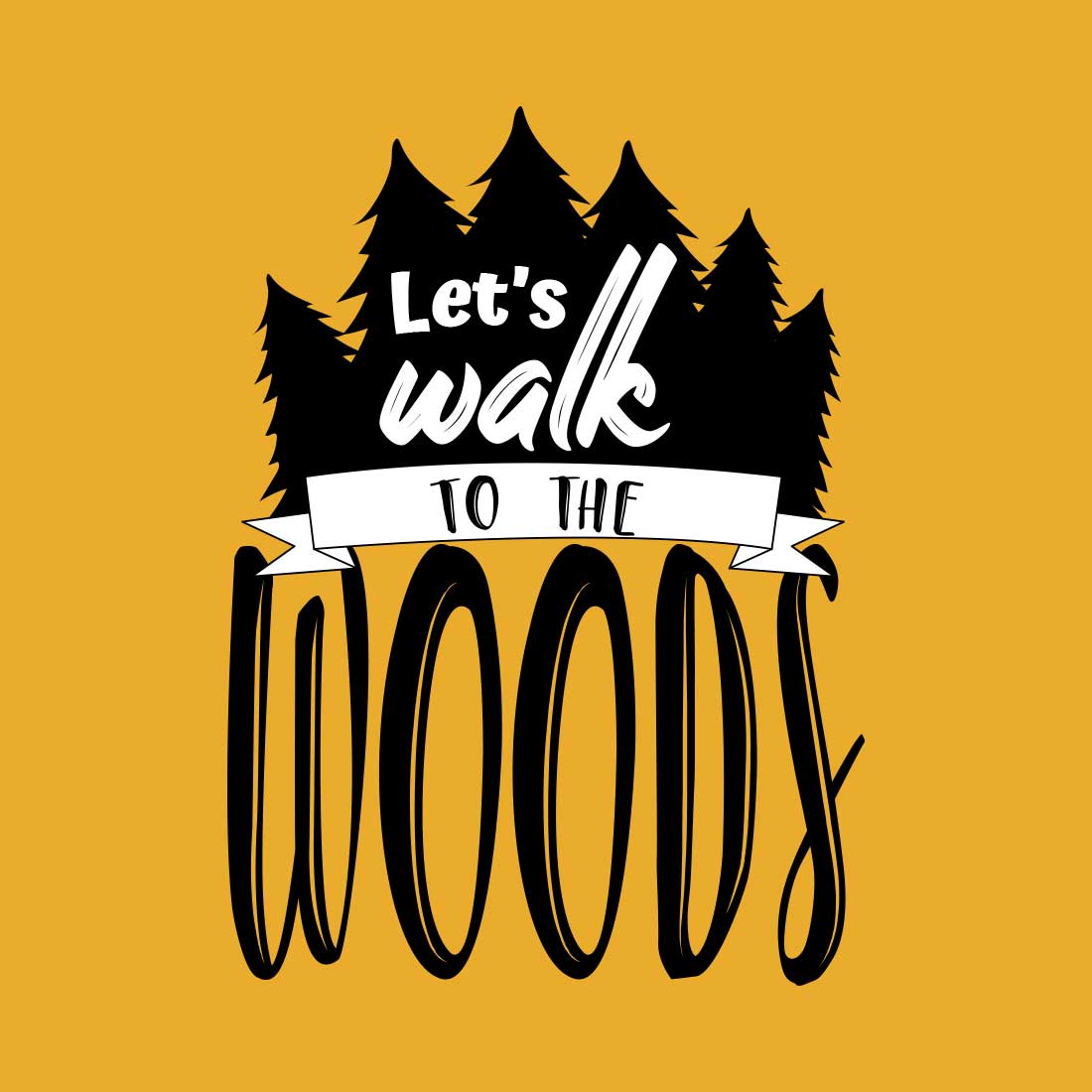 Lets Walk To The Woods Mustrad Men T-Shirt