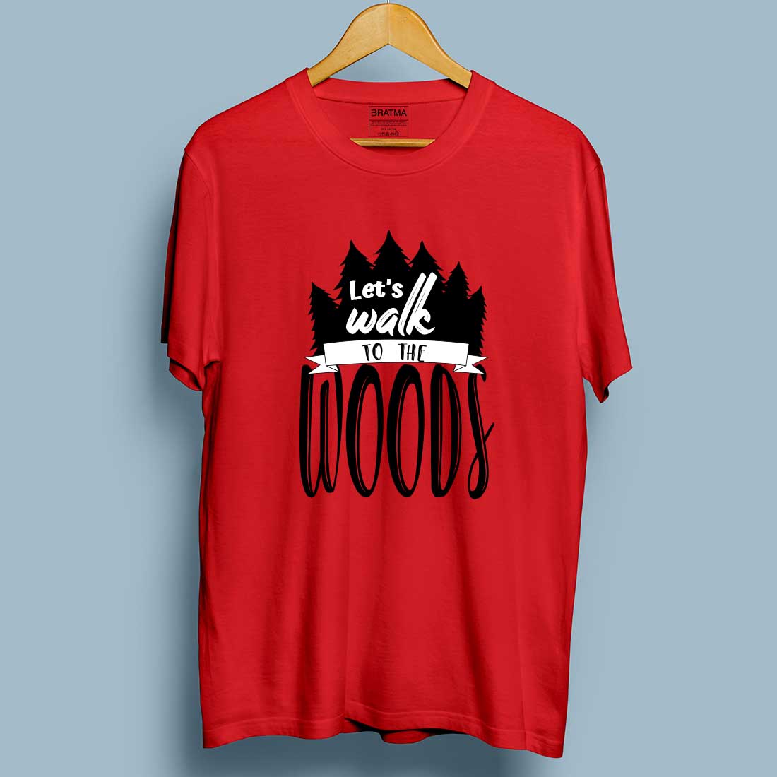 Lets Walk To The Woods Red Men T-Shirt