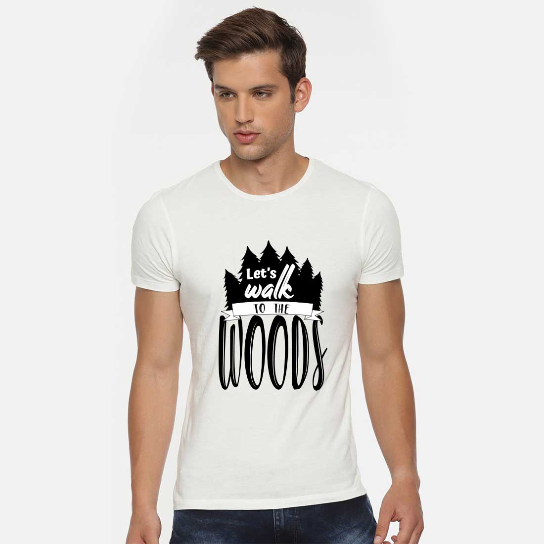 Lets Walk To The Woods White Men T-Shirt