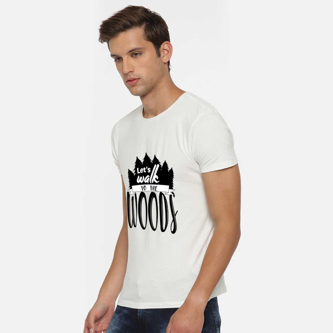 Lets Walk To The Woods White Men T-Shirt