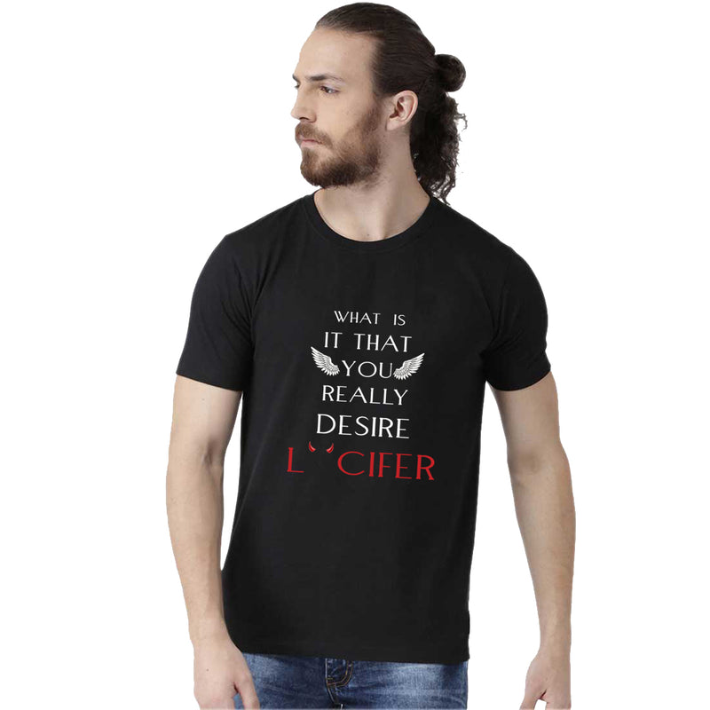Lcifer Printed Men T-Shirt