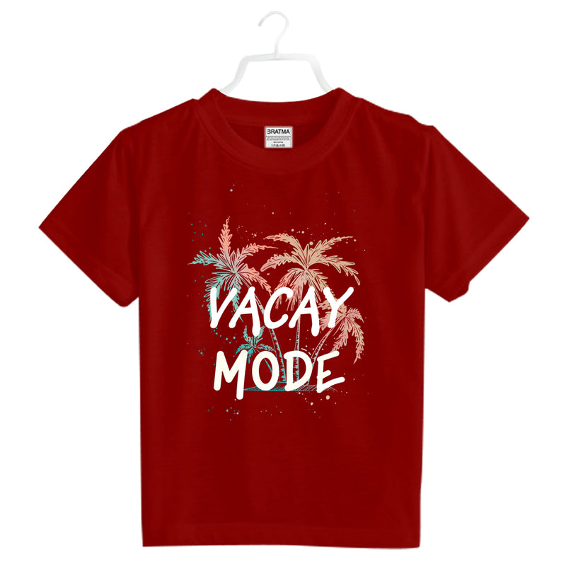 Vacay Mode Printed Girls T-Shirt