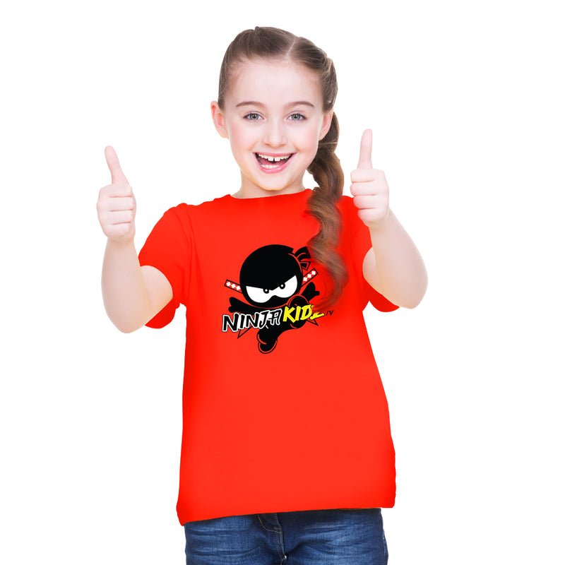 Ninja Kids Printed Girls T-Shirt