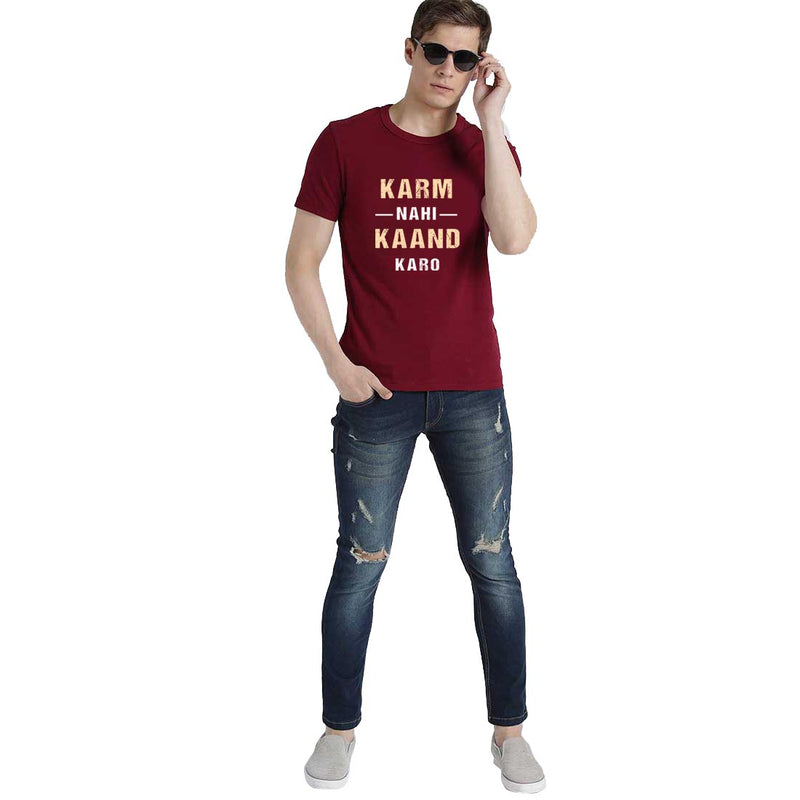 Karm Nehi Kand karo Printed Men T-Shirt
