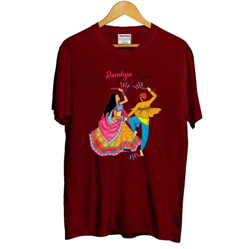 Bratma Dandiya night Women Round Neck T-Shirt