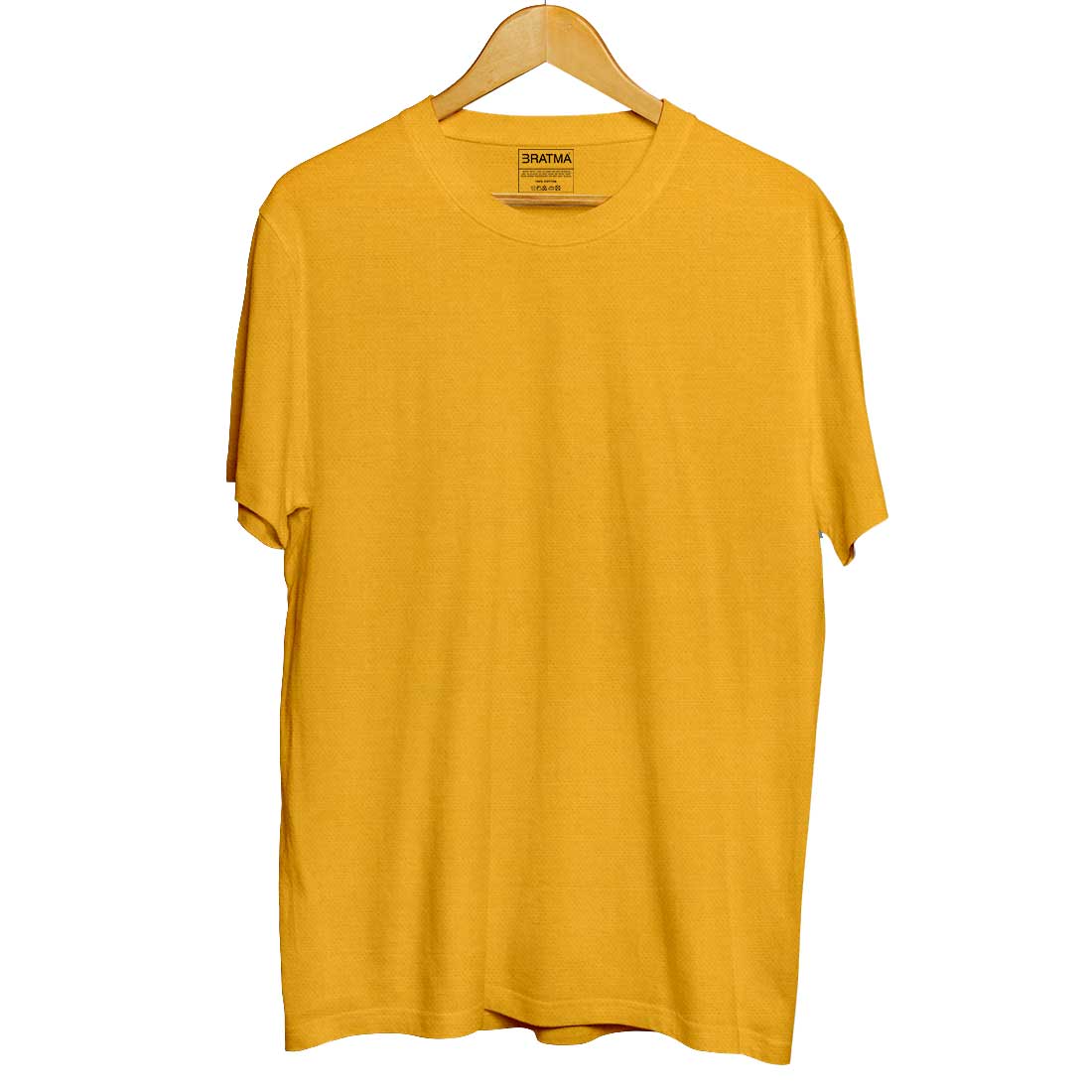 Men Mustered Half Sleeves Plain T-Shirt