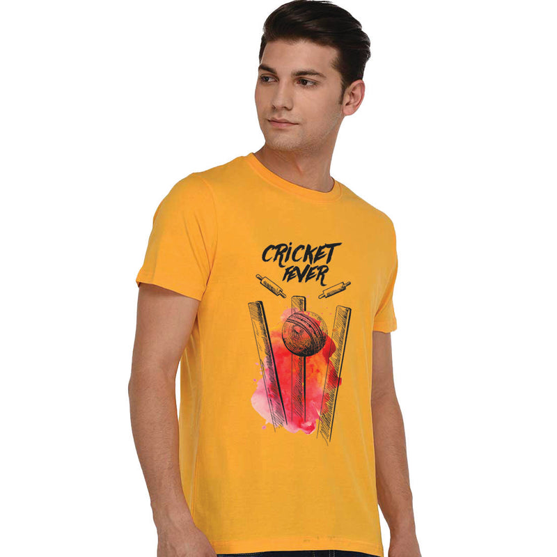 Cricket Fever Printed Mens T-Shirt