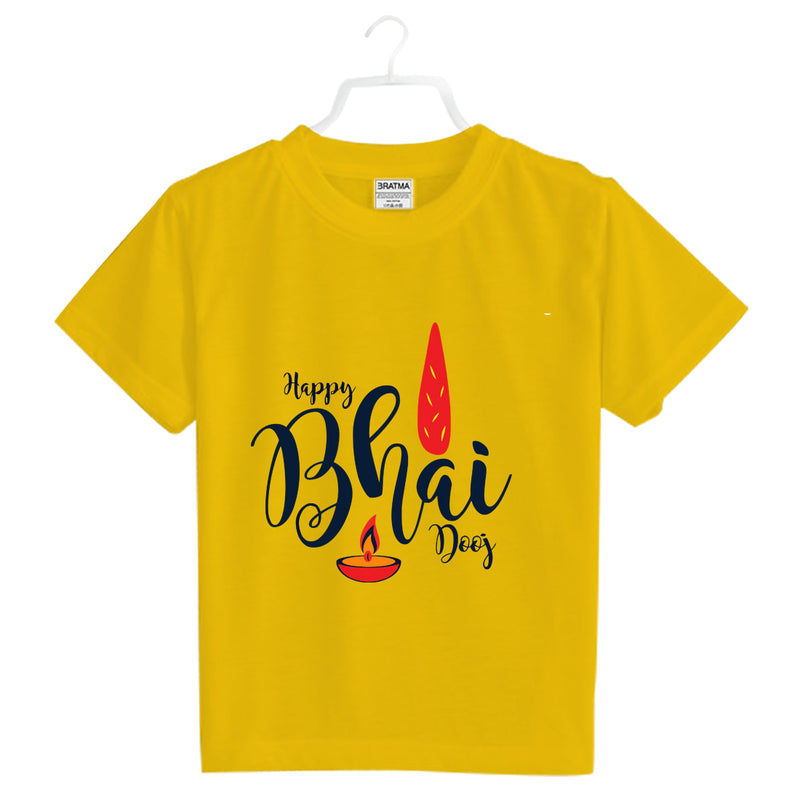 Happy Bhaidooj Printed Girls T-Shirt